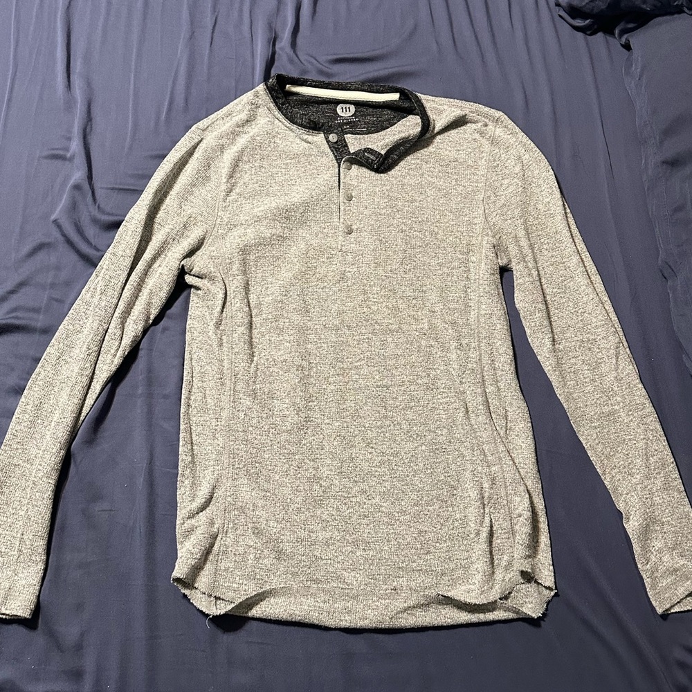Express gray Henley. Long sleeve. Small